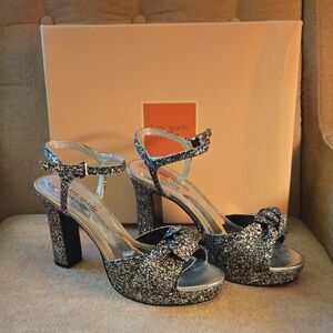 Kate Spade Silver Heels Elegant Design